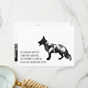 Deutscher Schäferhund Schwarz Dankeskarte