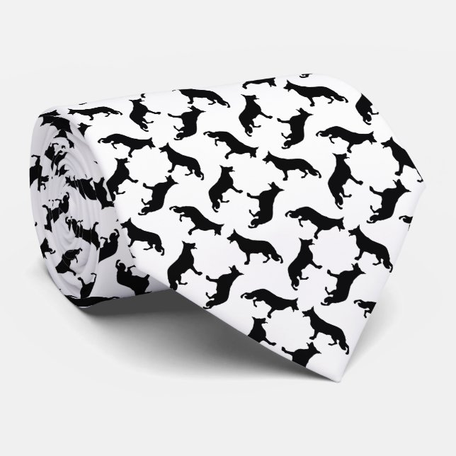Deutscher Schäferhund schwarz Krawatte (Gerollt)