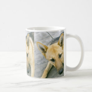 deutscher-schäferhund-schwarz und creme tasse