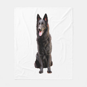 Deutscher Schäferhund Schwarzer Hund  Fleecedecke
