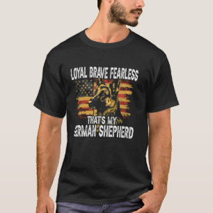 Deutscher Schäferhund Schwarzer Hund Vater Patriot T-Shirt