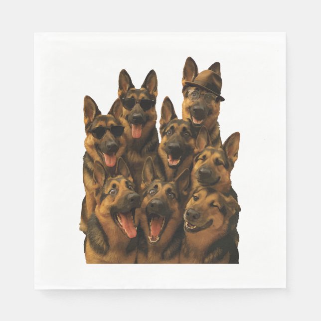 Deutscher Schäferhund Serviette (Vorderseite)