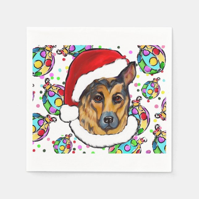DEUTSCHER SCHÄFERHUND SERVIETTE (Vorderseite)