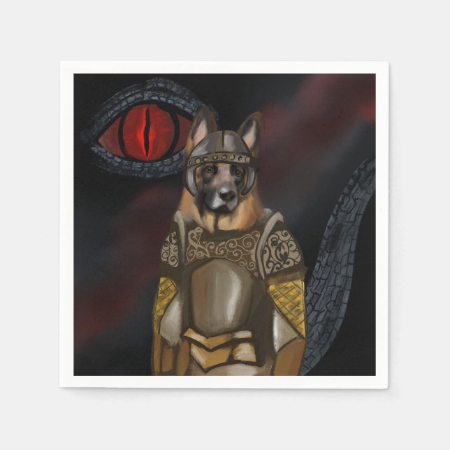 Deutscher Schäferhund Serviette (Vorderseite)