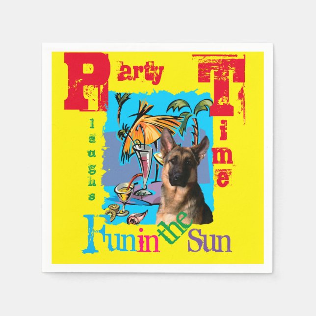 Deutscher Schäferhund Serviette (Vorderseite)