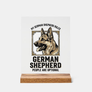 Deutscher Schäferhund-Shirt für Hunde-Liebhaber Vi Acrylschild