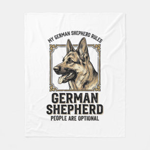 Deutscher Schäferhund-Shirt für Hunde-Liebhaber Vi Fleecedecke