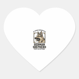 Deutscher Schäferhund-Shirt für Hunde-Liebhaber Vi Herz-Aufkleber