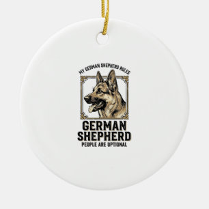 Deutscher Schäferhund-Shirt für Hunde-Liebhaber Vi Keramik Ornament
