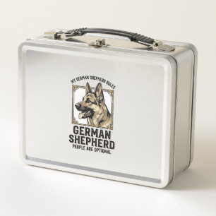 Deutscher Schäferhund-Shirt für Hunde-Liebhaber Vi Metall Brotdose