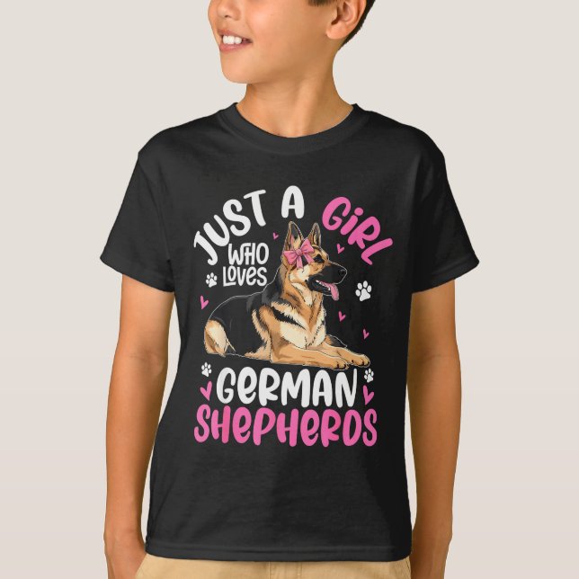 Deutscher Schäferhund-Shirt für Mädchen Frauen Deu T-Shirt (Vorderseite)