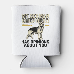 Deutscher Schäferhund-Shirt Lustige Vintage-Prägun Dosenkühler