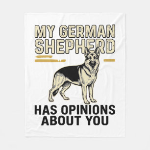 Deutscher Schäferhund-Shirt Lustige Vintage-Prägun Fleecedecke