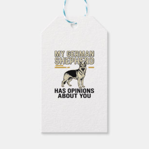 Deutscher Schäferhund-Shirt Lustige Vintage-Prägun Geschenkanhänger