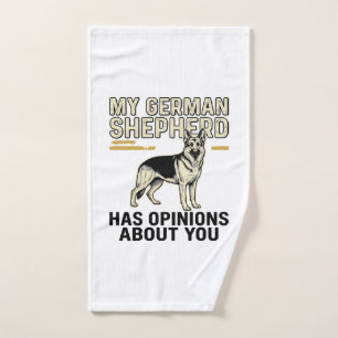 Deutscher Schäferhund-Shirt Lustige Vintage-Prägun Handtuch