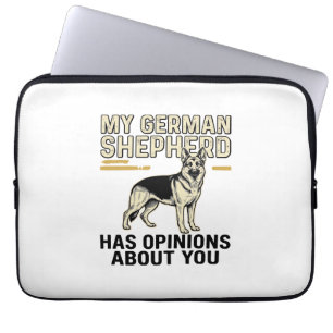 Deutscher Schäferhund-Shirt Lustige Vintage-Prägun Laptopschutzhülle