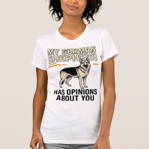 Deutscher Schäferhund-Shirt Lustige Vintage-Prägun T-Shirt