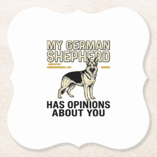 Deutscher Schäferhund-Shirt Lustige Vintage-Prägun Untersetzer