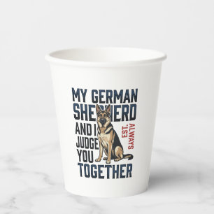 Deutscher Schäferhund-Shirt Lustiger Hunde-Liebhab Pappbecher