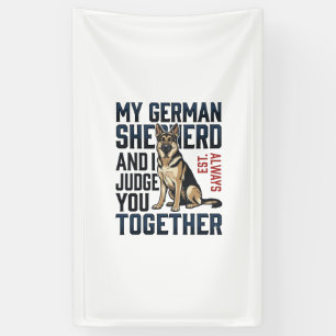 Deutscher Schäferhund-Shirt Lustiger Hundeliebhabe Banner