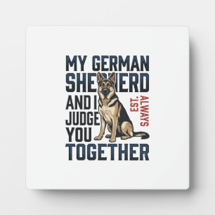 Deutscher Schäferhund-Shirt Lustiger Hundeliebhabe Fotoplatte