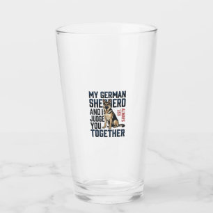 Deutscher Schäferhund-Shirt Lustiger Hundeliebhabe Glas