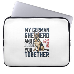 Deutscher Schäferhund-Shirt Lustiger Hundeliebhabe Laptopschutzhülle