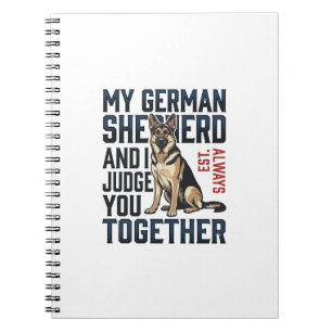 Deutscher Schäferhund-Shirt Lustiger Hundeliebhabe Notizblock