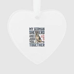 Deutscher Schäferhund-Shirt Lustiger Hundeliebhabe Ornament