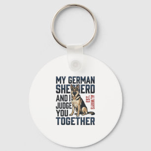 Deutscher Schäferhund-Shirt Lustiger Hundeliebhabe Schlüsselanhänger