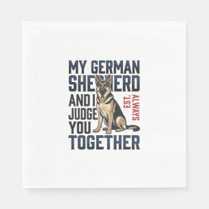 Deutscher Schäferhund-Shirt Lustiger Hundeliebhabe Serviette