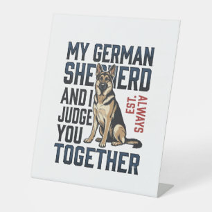 Deutscher Schäferhund-Shirt Lustiger Hundeliebhabe Sockelschild