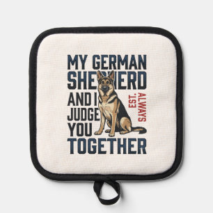Deutscher Schäferhund-Shirt Lustiger Hundeliebhabe Topflappen
