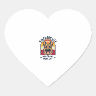 Deutscher Schäferhund-Shirt Retro-Gravur Hunde-Lie Herz-Aufkleber
