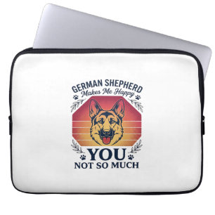 Deutscher Schäferhund Sie Hund Retro Sonnenunterga Laptopschutzhülle