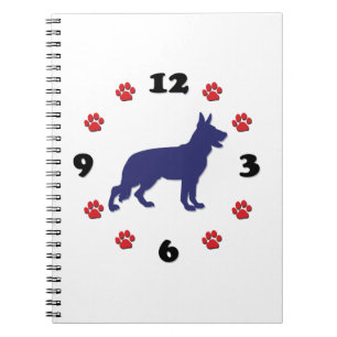 Deutscher Schäferhund Silhouette Notizblock