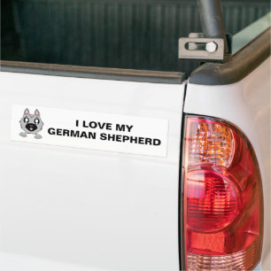 Deutscher Schäferhund Silver and Black Peeking Car Autoaufkleber