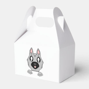 Deutscher Schäferhund Silver and Black Peeking Car Geschenkschachtel