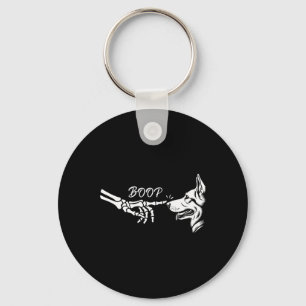 Deutscher Schäferhund Skeleton Hand Boop Halloween Schlüsselanhänger