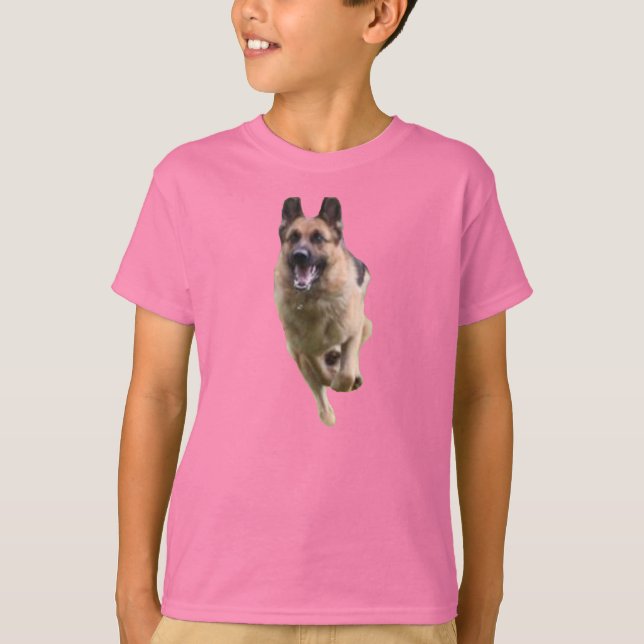 Deutscher Schäferhund Sleeve V-Neck-T - Shirt (Vorderseite)