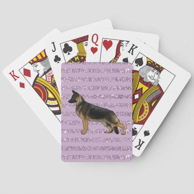 Deutscher Schäferhund Spielkarten (Rückseite)