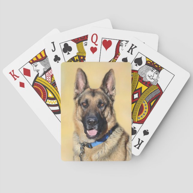 Deutscher Schäferhund Spielkarten (Rückseite)