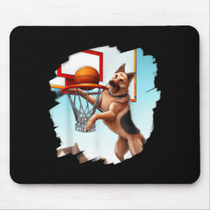 Deutscher Schäferhund spielt Baseball lustiger Hun Mousepad