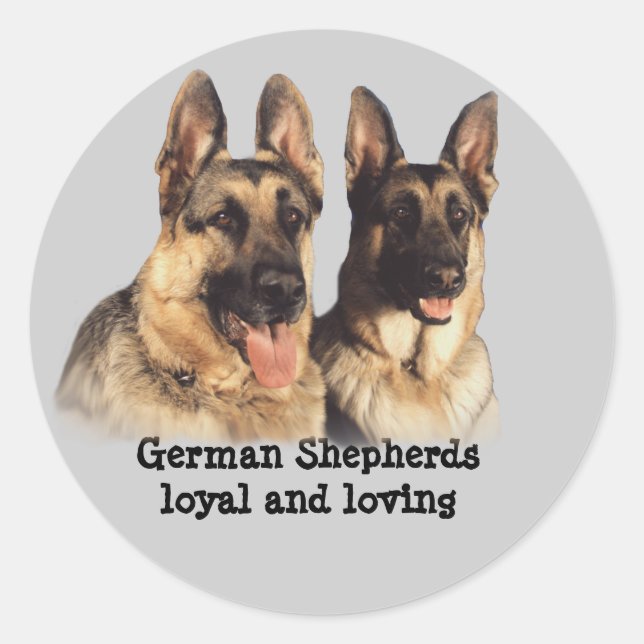 Deutscher Schäferhund Stcker Runder Aufkleber (Vorderseite)