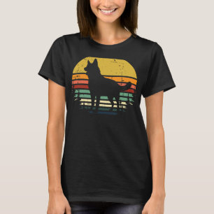 Deutscher Schäferhund Sunset Retro German Shepherd T-Shirt