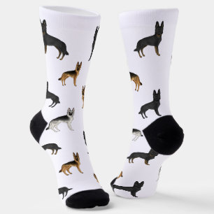 Deutscher Schäferhund Süße Cartoon-Hunde Muster Socken