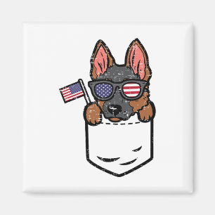 Deutscher Schäferhund Tasche Amerikanisch Usa 4. J Magnet