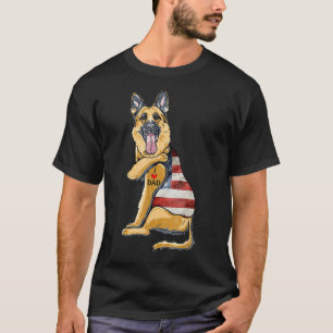 Deutscher Schäferhund Tattoo Dog I Liebe Vater Va T-Shirt