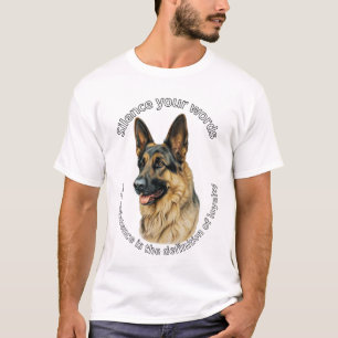 Deutscher Schäferhund Treue Zitat Schweigen Sie Ih T-Shirt