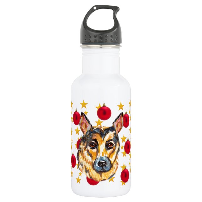 DEUTSCHER SCHÄFERHUND TRINKFLASCHE (Vorderseite)